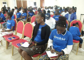 Young Cameroonians during a Workshop on the importance of life insurance policies.