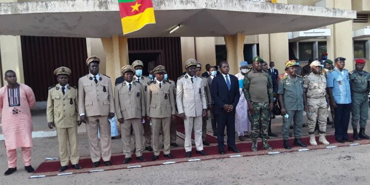 Minister Paul Atanga Nji and officials at the Governor's office in Garoua