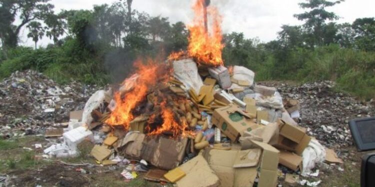 Contraband Goods Destroyed in Douala