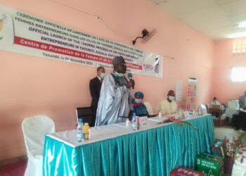 Minister of Youth Affairs and Civic Education, Mounouna Foutsou at the opening of the training