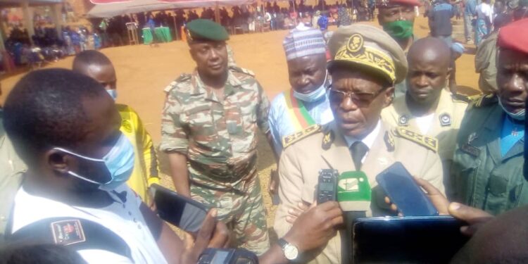 Governor Adolphe Lele L'Afrique in Ngarbuh Ntumbaw, Donga Mantung Division, North West region