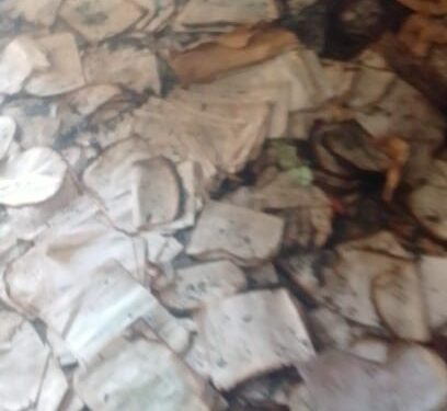 Destroyed examination scripts of the University of Dschang