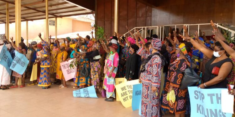 North West Queen mothers at the Bamenda Grand Stand