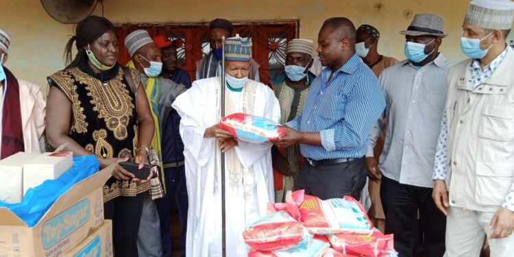 Official handing over of the gifts from Hon. Agho Oliver to the Lamido of Sabga