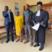 Barrister Amungwa Nicodemus (second from left) in picture with Cameroon Bar Council scribes