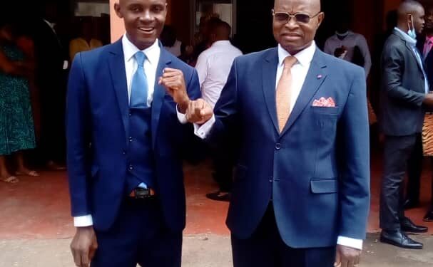 REJODDEL President, Demitrio Wouassom (L), and BUNEC Boss Alexandre Marie YOMO (R)