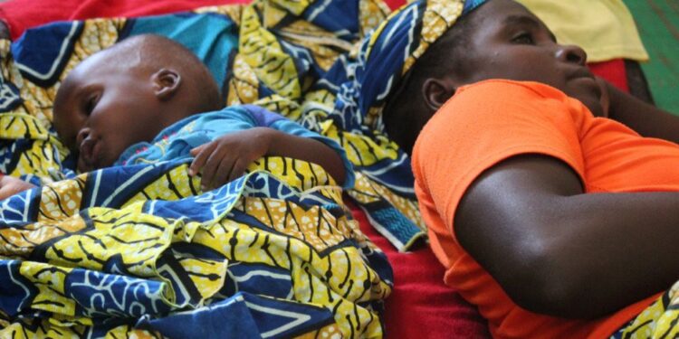 A sick mother with her malnourished child in Cameroon's Far North region (Credit: Reliefweb)
