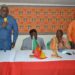 Cyrille Sam Mbaka (L), Bar. Paul Apoupoh POUFONG (R), during the National Council Meeting of August 27