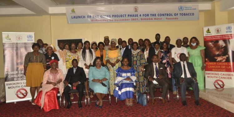Officials from the Ministry of Public Health, WHO and CSOs at the launch of the GATES Project in Yaounde
