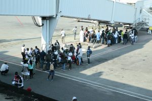 Cameroonian migrants deported from the US arrived at the Yaounde International Airport on July 1, 2020