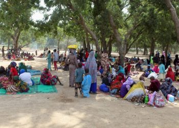 Cameroonians who fled deadly intercommunal violence in between Arab Choa herders and Mousgoum and Massa farming communities are seen at a temporary refugee camp in Farcha district, Ndjamena, Chad, December 9, 2021. REUTERS/Mahamat Ramadane