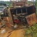 Cameroon military vehicle crashes in crisis-hit Bafut, North West Region on January 10, 2022, after stepping on a separatist-set Improvised Explosive Device