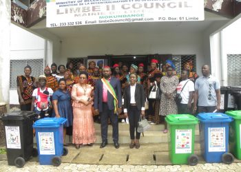 Officials and participants at the launch in Limbe