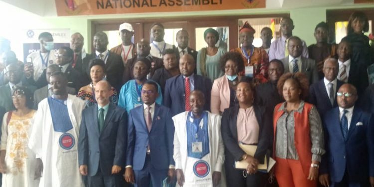 Officials at the opening ceremony in Yaounde