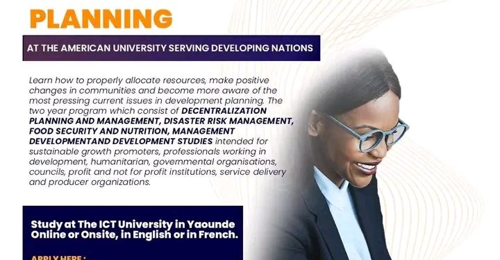 Obtain Your Masters and PhD in Development Planning at The ICT University
