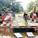 The ferry boat over river Boumba in the Boumba and Ngoko Division of the East region of Cameroon