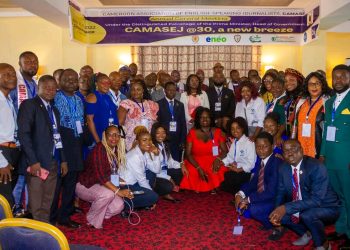 CAMASEJ members, patron, partners at the first ever organised non elective annual general meeting in Yaounde