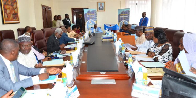 Elecam board members in their first session as of right ahead of the March 12 2023 senatorials