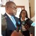Hon. Louis Henri Ngatcha, President of the Parliamentary Network for Decentralised and Cross Border Cooperation speaking to the press after the signing ceremony in the presence of Madam Jocelyne Essam Epse Ngassa, promoter of Smartteam Consulting