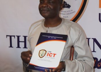 Coco Bertin brandishing research findings