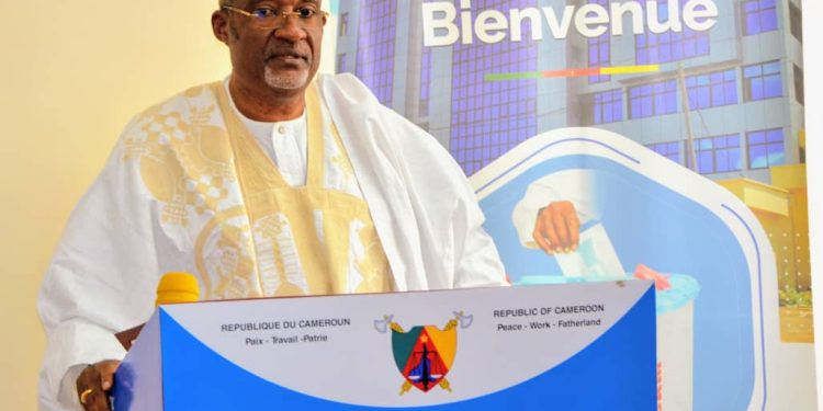 Board chair of Elecam, Enow Abrams Egbe at the opening of the fourth session as of right