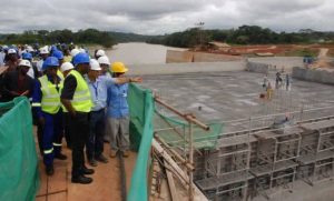 Officials on a field visit to the project site in 2021 (archives)
