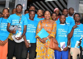 Officials and participants at the final of the competition in Yaounde