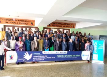 Participants at one of the WPFD activities organized in Cameroon on 3 May 2023