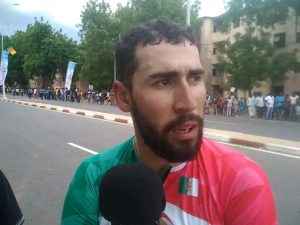 Hamza Yacine, winner of the first lap of the Cameroon international cycling tour