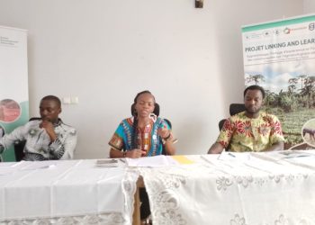 Officials at the press conference that held in GDA's head office in Yaounde