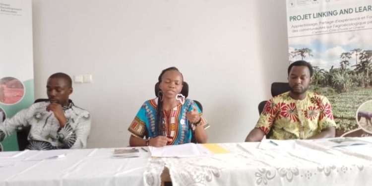Officials at the press conference that held in GDA's head office in Yaounde