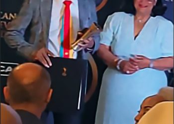 Prof. Victor Mbarika, founder ICT University at the award ceremony in London