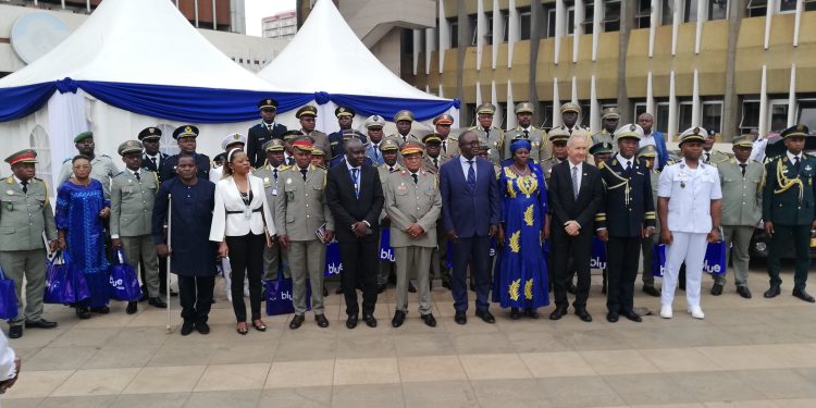 Officials of Camtel in picture with the visiting auditors from ESAM