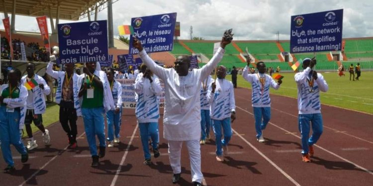 Celebration with Blue after a successful participation at the games
