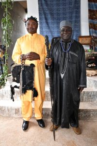 Hon Agho Oliver (L) and the Fon of Bambui 