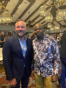 Hon. Agho Oliver pose for picture with Brian Huseman, Vice President, Public Policy and Community Engagement, Amazon