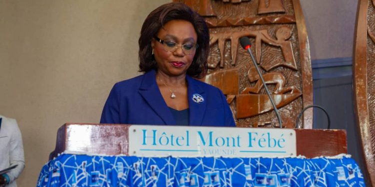 General Manager of Camtel, Judith Yah Sunday Epse Achidi opening the digital day at Hotel Mont Febe in Yaounde
