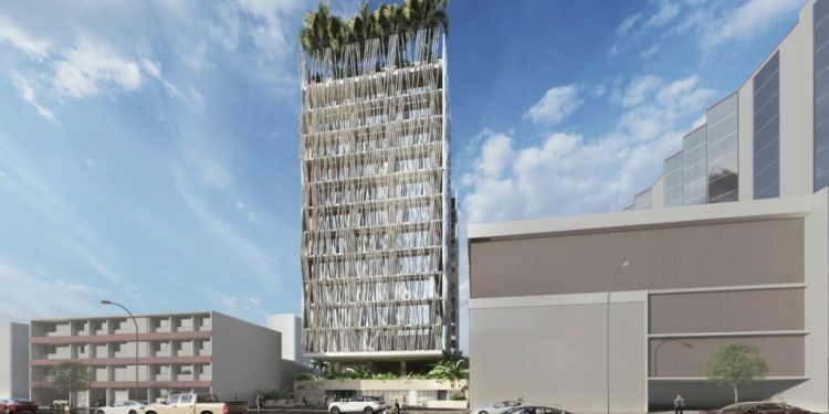 Le futur siège de la SOCIETE IVOIRIENNE DE BANQUE, conçu par Koffi & Diabaté Architecte, 1er bâtiment certifié HQE en Côte d’Ivoire.