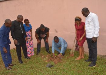 Symbolic planting of the tree by CAMASEJ Yaounde