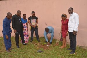 Symbolic planting of the tree by CAMASEJ Yaounde 