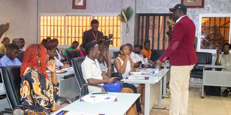 Steve Fah, taking the students through digital c