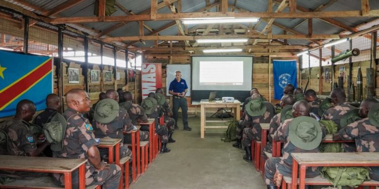 Goma : UNMAS forme des militaires congolais à la neutralisation des engins explosifs