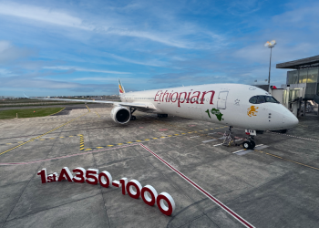 Célébration de la livraison à Ethiopian Airlines du premier A350-1000 d’Afrique équipé du système de divertissement à bord AVANT Up de Thales