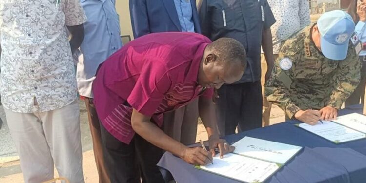 UNMISS peacekeepers support humanitarian efforts to protect civilians during cholera outbreak