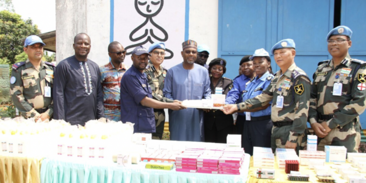 La MONUSCO soutient le centre hospitalier de la police avec un don de médicaments