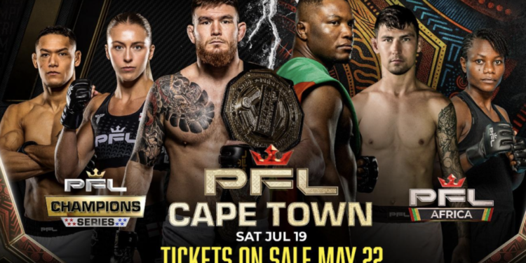 Les billets en vente à partir du 22 mai pour les débuts historiques de la PFL Afrique, mettant en lumière les meilleurs talents du MMA du continent au Cap le 19 juillet