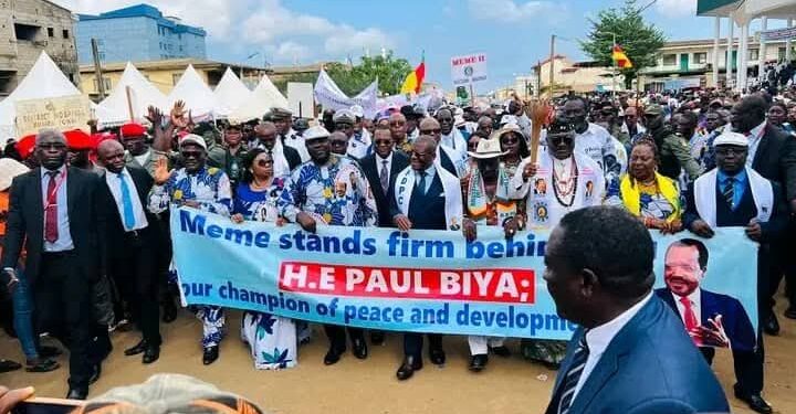 CPDM overtakes opposition in Kumba as Dion Ngute leads rally for Biya